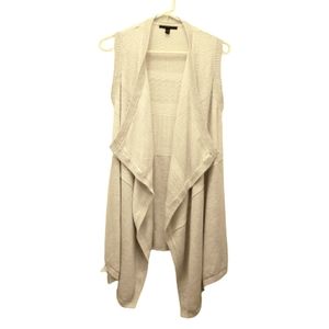 Cream Sleeveless Cardigan